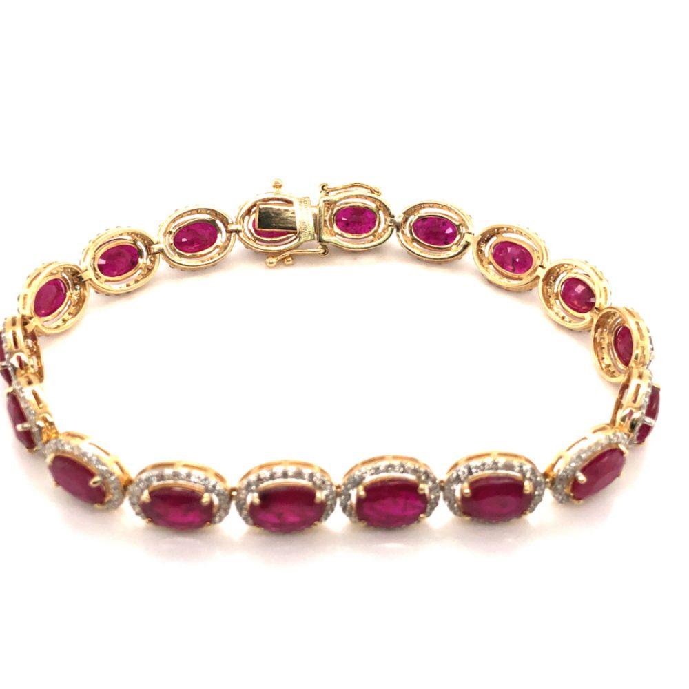 Oscar Friedman Ruby and Diamond Eternity Bracelet