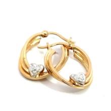 14k Yellow Gold Hoop Earrings