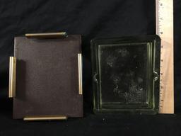 Depression Glass Ash Tray With Stand