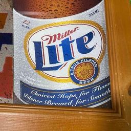 Miller Lite Cerveza bar mirror