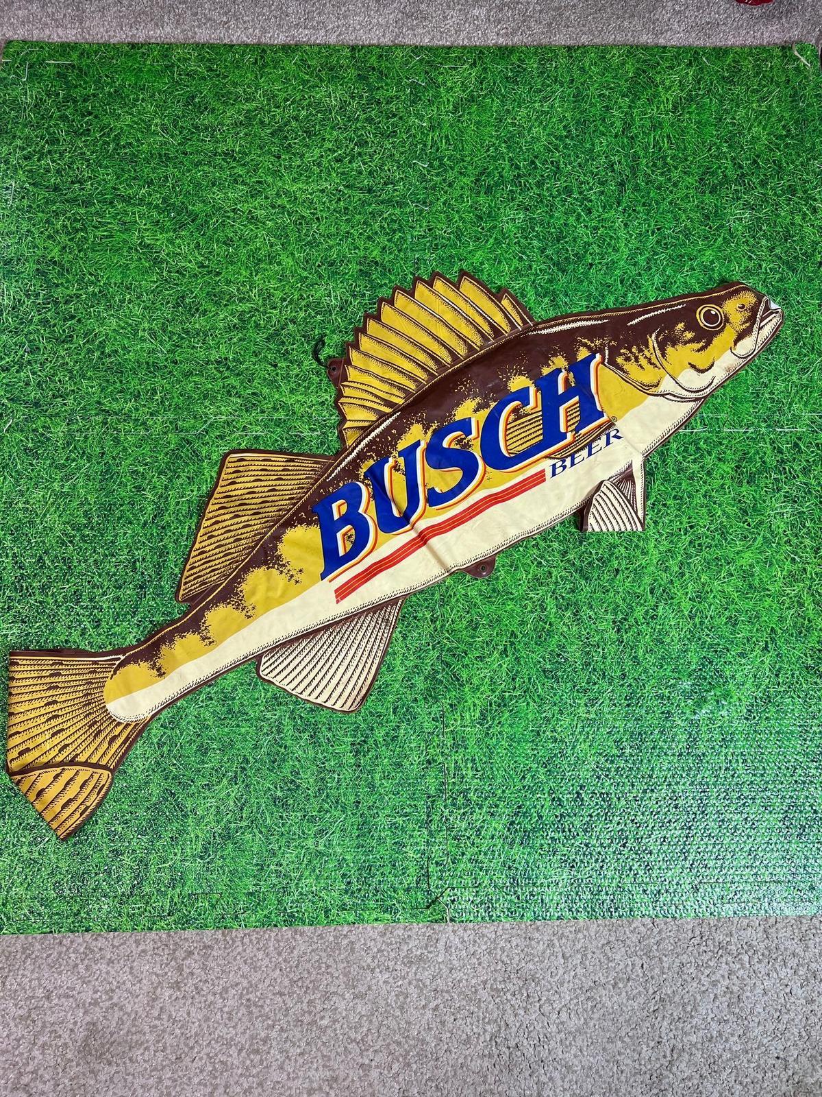 Vintage 1998 inflatable busch beer fish