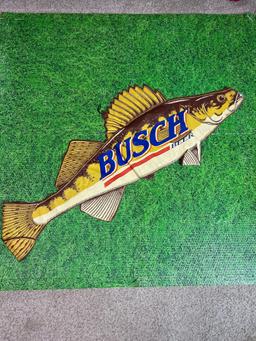 Vintage 1998 inflatable busch beer fish