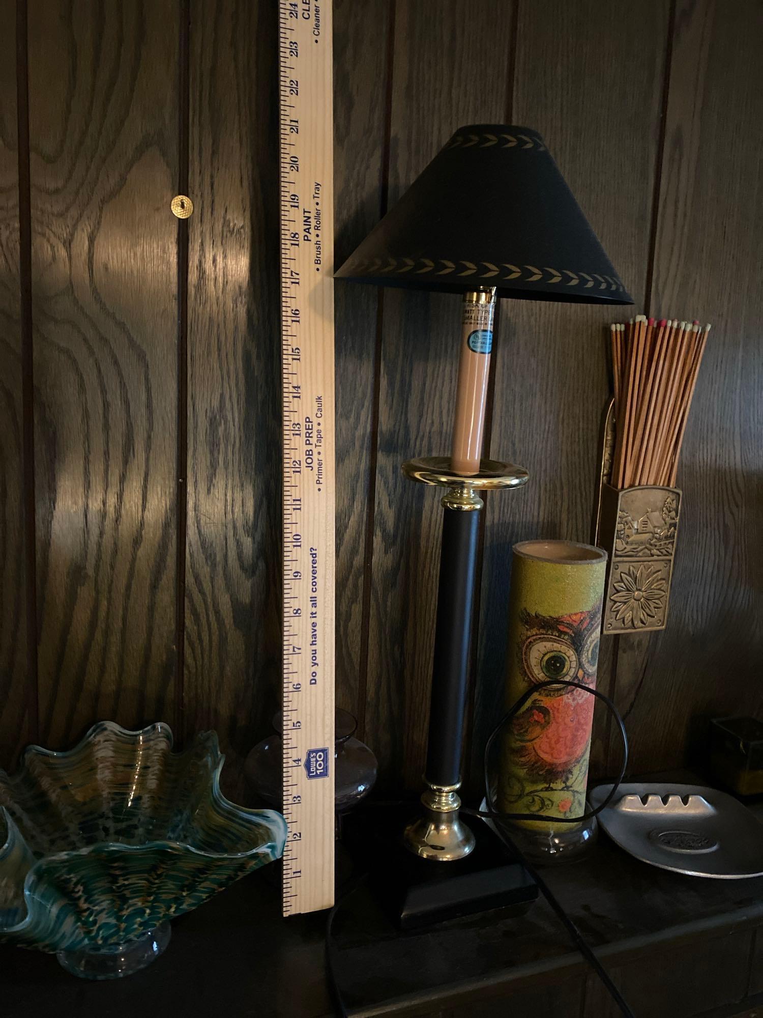 Assorted Collectibles On Mantle