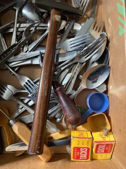 Vtg Flatware, Bottle Openers, Tools and Misc
