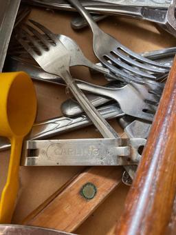 Vtg Flatware, Bottle Openers, Tools and Misc