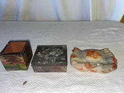 Soapstone Crab and Trinket Boxes