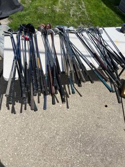 huge miscellaneous lot of golf clubs