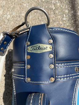 vintage leather titleist golf bag