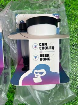 2 New Kong Can Coolers Skinny Cans White