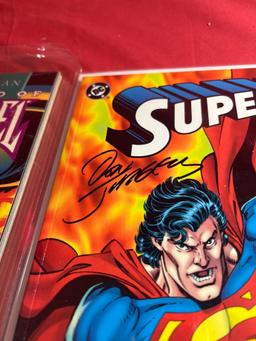 Signed Batman and Superman Comics