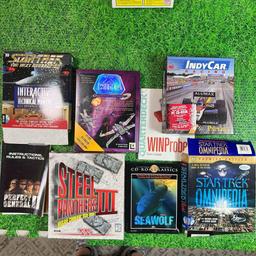 Vintage big boxes of floppy disc games