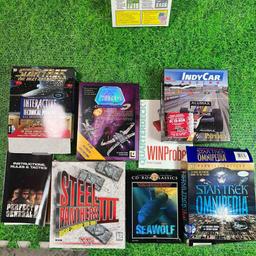 Vintage big boxes of floppy disc games