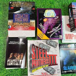 Vintage big boxes of floppy disc games