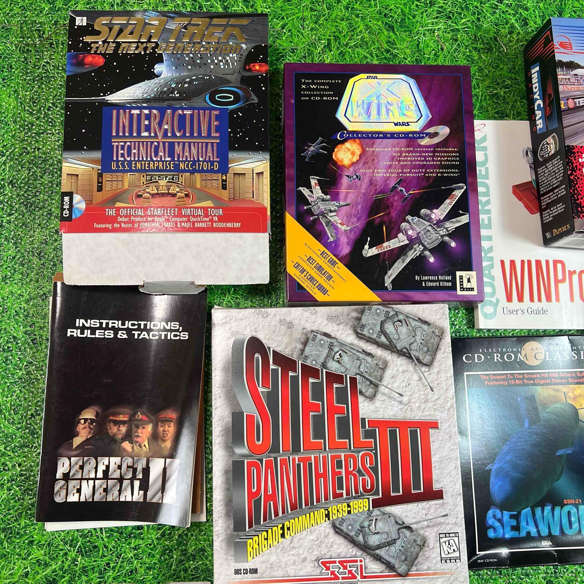 Vintage big boxes of floppy disc games