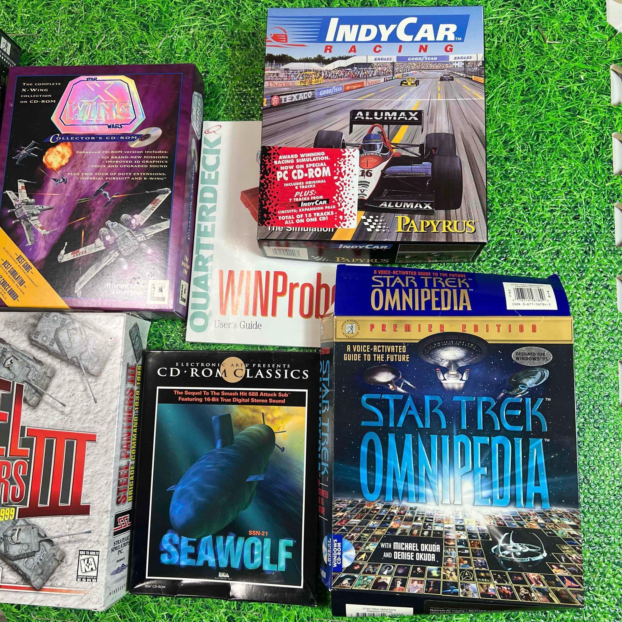 Vintage big boxes of floppy disc games