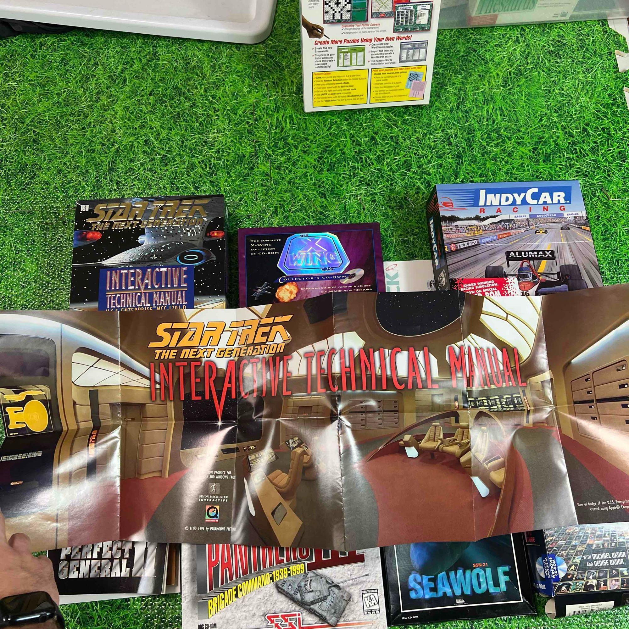 Vintage big boxes of floppy disc games