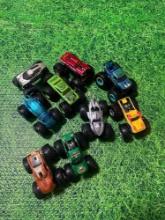 lot of 10 Mattel hot wheels monster trucks