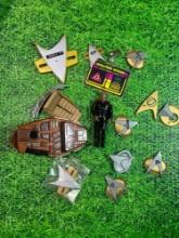 vintage star trek toys and name plates