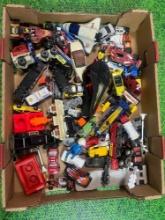 vintage lot of toy vehicles and hot wheels
