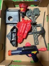 vintage gi joe parts and 90s nerf gun