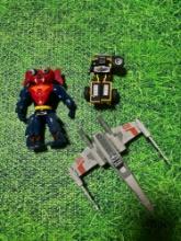 he man master of the universe mantenna, transformer, and star wars x wing