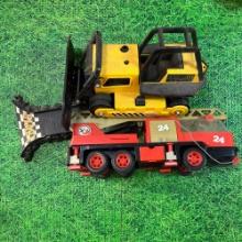 vintage tonka toy and firetruck