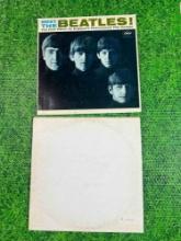 the beatles white album with poster and pictures. meet the beatles record