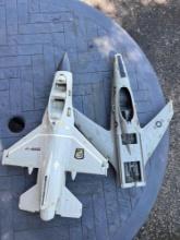 two vintage 80s GI Joe toy jet planes
