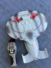 vintage battle uss enterprise star trek toy ship and star trek hand held