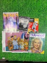 vintage magazines and simpsons poster