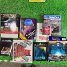 Vintage big boxes of floppy disc games
