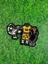 large football players varsity patch