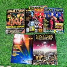 vintage star trek magazines and encyclopedia