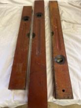 (3) Antique Stanley Levels