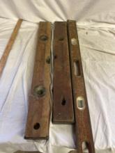 (3) Antique Stanley Levels