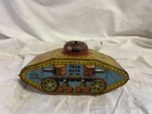 Vintage Tin Litho Tank Coin Bank