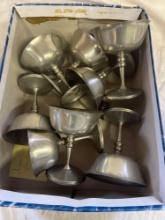 Vintage Pewter Goblets