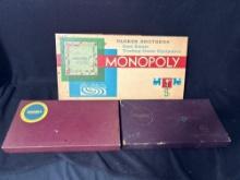 Vintage Monopoly Board Game With Scrabble Games