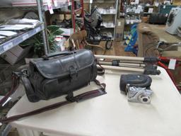Camera, Camera Bag and Tripod