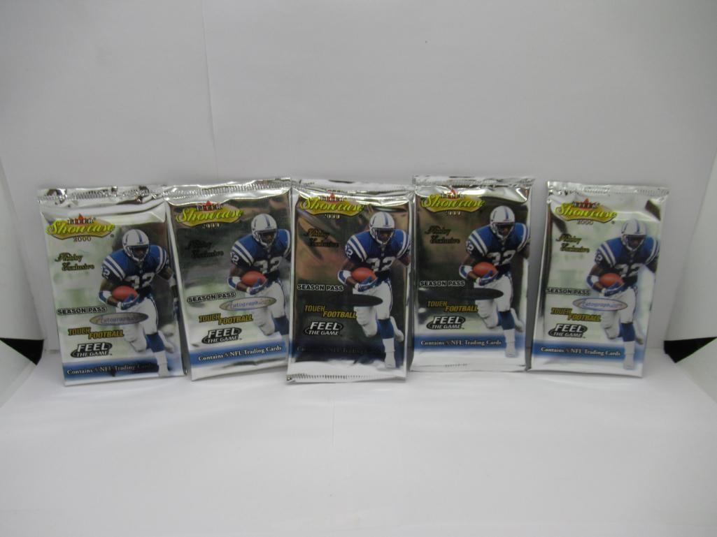 Fleer NFL Showcase 2000 Lot of Five Factory Sealed Packs from Store Closeout