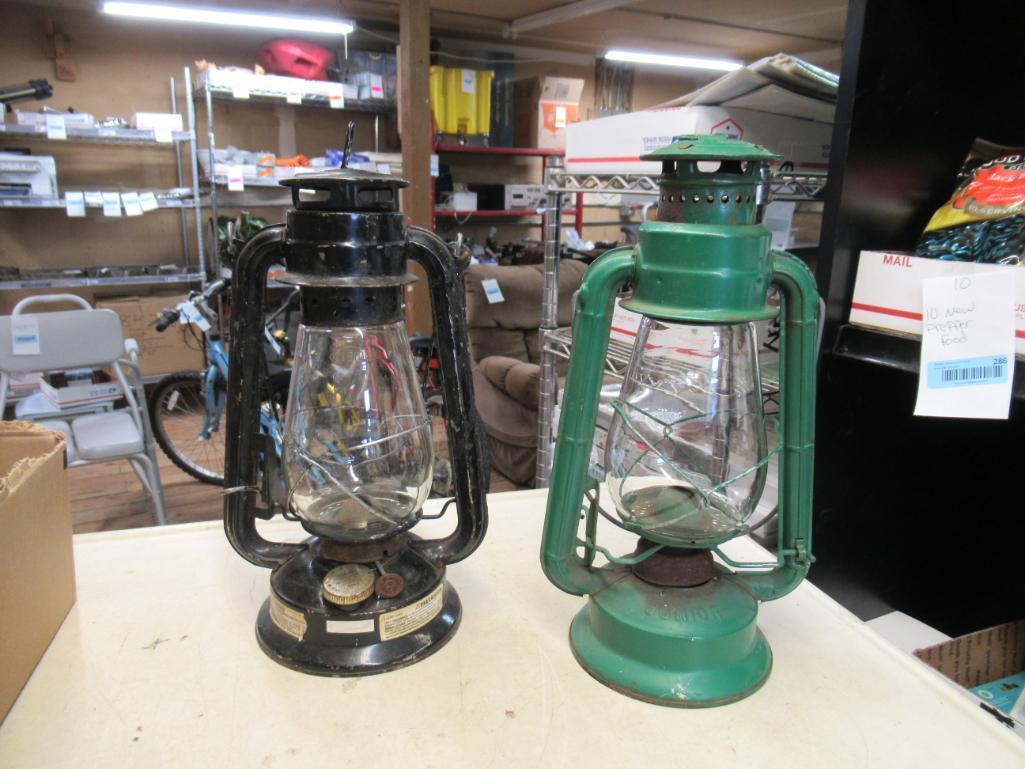Dietz Lanterns - One Green, One Black