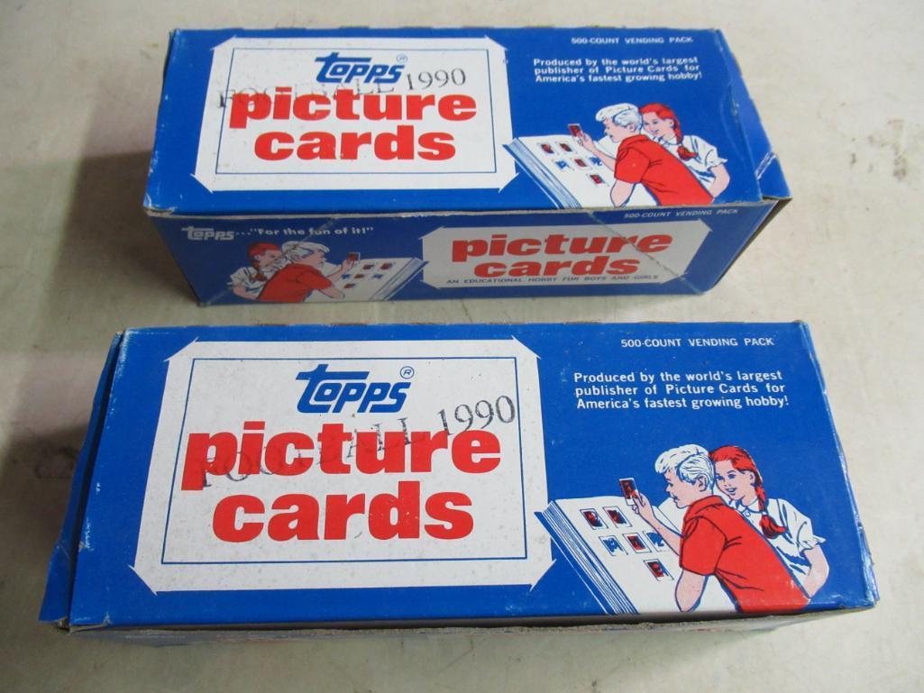 2 Boxes of 1990 Topps Football Picture Cards