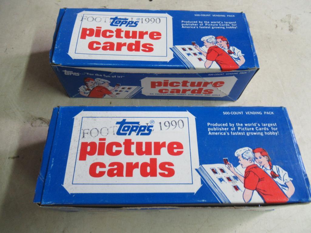 2 Boxes of 1990 Topps Football Picture Cards