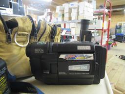 3 Vintage Camcorders and Cases