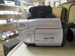 3 Vintage Camcorders and Cases