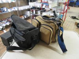 3 Vintage Camcorders and Cases