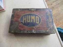 Antique cigar boxes.