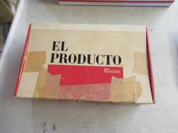 Antique cigar boxes.