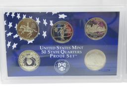 1999 United States Mint Proof Coin Set with 50 State Quarters Original 5 Quarters