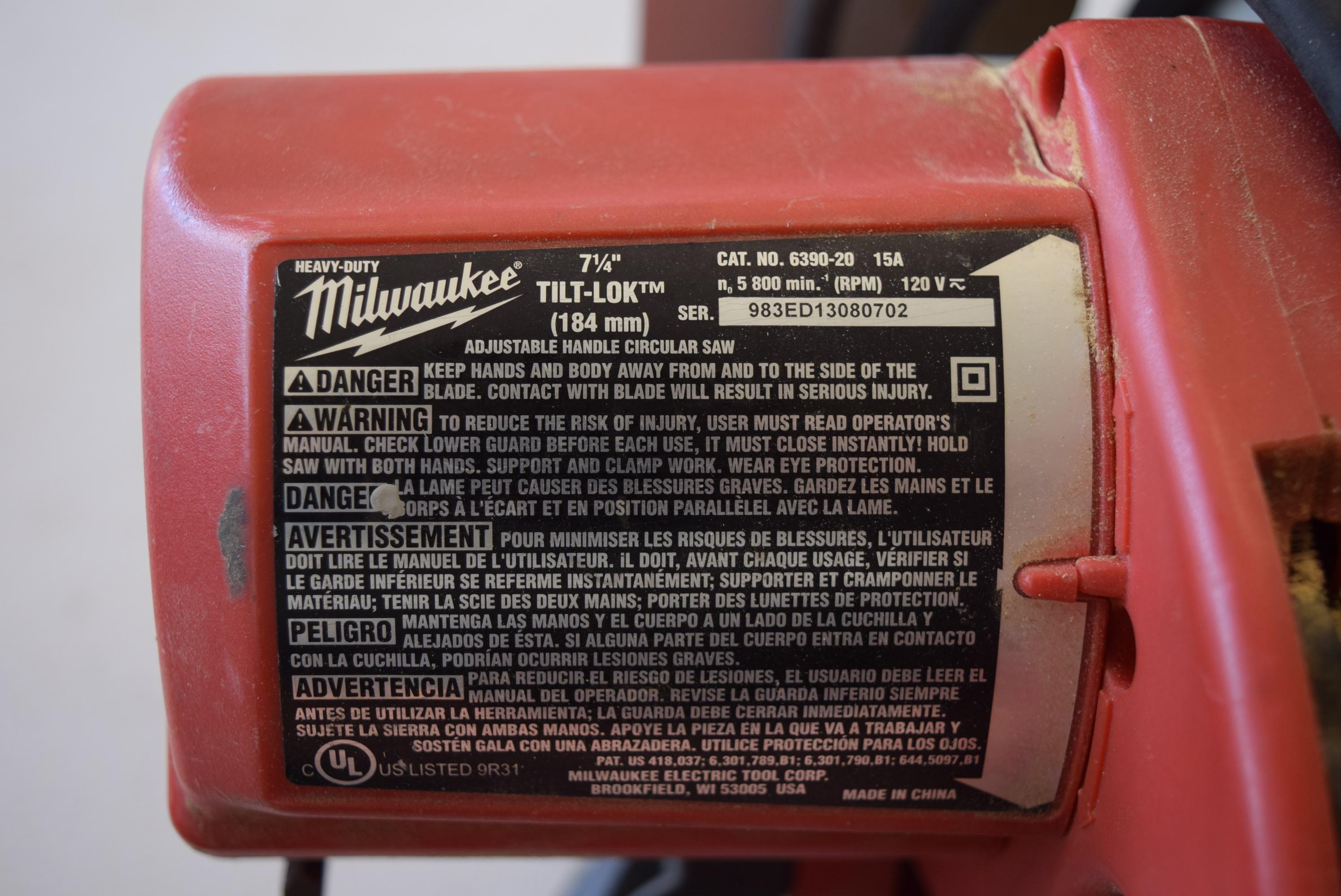Milwaukee 7 1/4 Inch Tilt-Lok Adjustable Handle Circular Saw